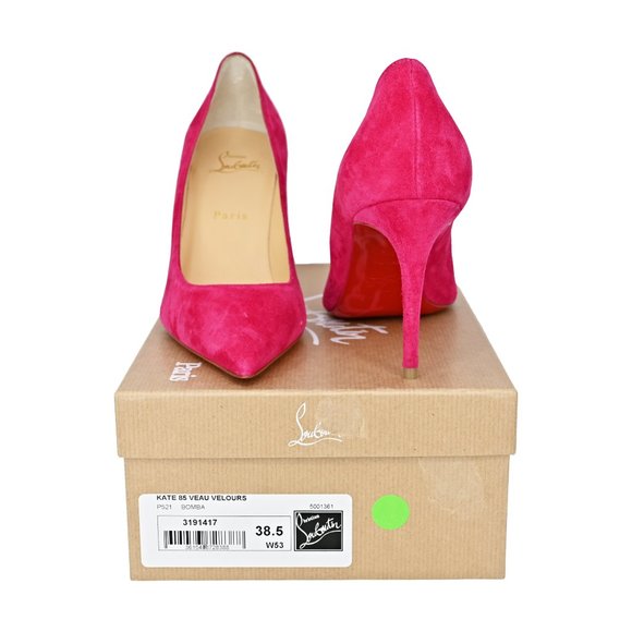 Christian Louboutin Kate 85 Suede Pointed Toe Pump - Picture 7 of 8